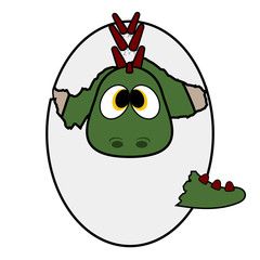 Isolated cute dinosaur