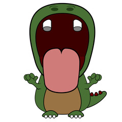 Isolated cute dinosaur