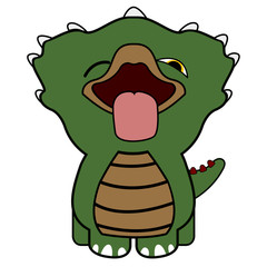 Isolated cute dinosaur