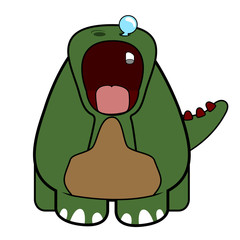 Isolated cute dinosaur
