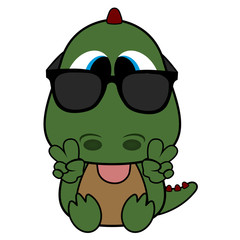 Isolated cute dinosaur