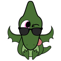 Isolated cute dinosaur