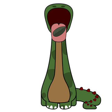green dinosaur eating leaf cartoon clip art preview