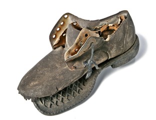 Found: worn and weathered men's shoe
