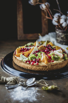 Homemade tart with fruit
