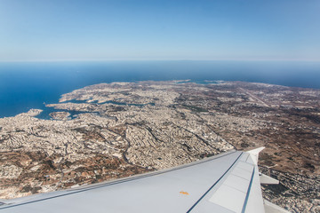 Aerial view over the Valletta, Malta 