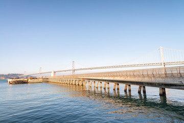 Fototapeta premium Bay Bridge from Embarcadero, San Francisco