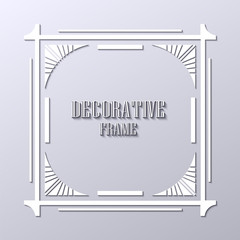 Art deco ornamental vintage frame. Template for design. Vector illustration eps10