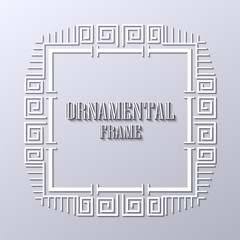 Art deco ornamental vintage frame. Template for design. Vector illustration eps10