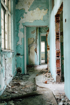 Corridor In An Abandoned Hospital