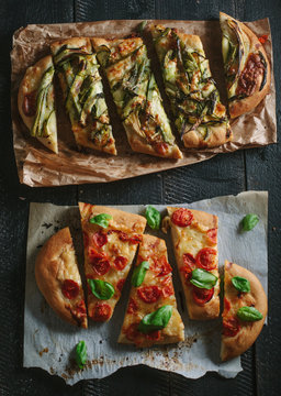 Italian focaccia with vegetables