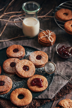 Homemade delicious cookies with jam