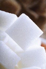 Sugar cubes, closeup
