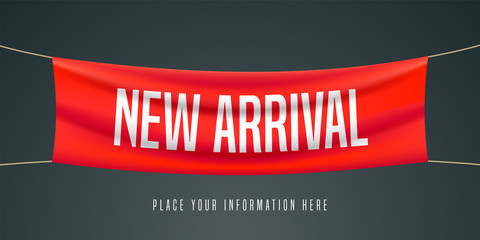 New arrival vector illustration, banner