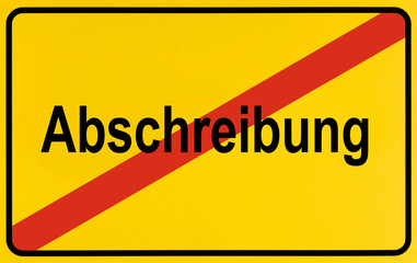 German city limits sign symbolising end of depreciation