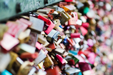 Love Locks on a Bridge in Cologne