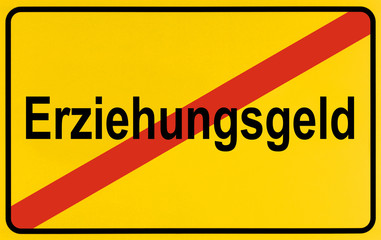 German city limits sign symbolising end of education benefit