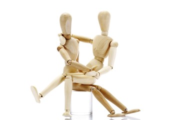 Two jointed mannequins