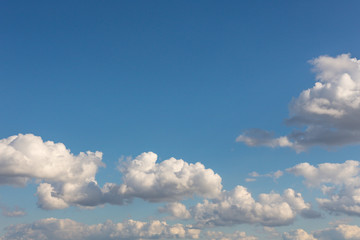 Naklejka na ściany i meble Clouds Cumulus blue sky