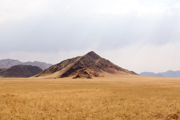 view on the way out of the tiras mountains, namibia, africa