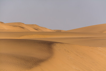 Fototapeta na wymiar view on the sand dunes near swakopmund and walvis bay, seen in namibia, africa