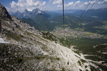 Karwendelbahn cable car, Mittenwald, Werdenfelser Land, Upper Bavaria, Germany, Europe