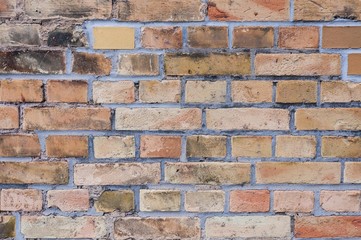 Brick wall, Osthafen harbour, detailed view, Frankfurt am Main, Hesse, Germany, Europe, PublicGround, Europe