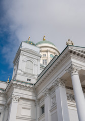 Obraz premium Detail of Helsinki Cathedral in Finland