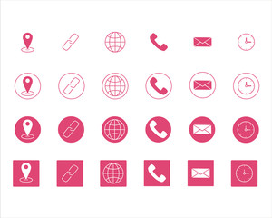 Media and communication icons. Vector minimalist