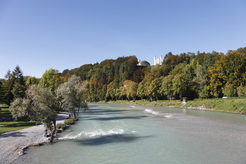Bad Toelz, Isar river, Upper Bavaria, Germany, Europe