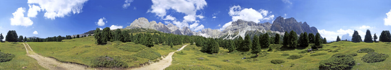 360 panorama Seceda, Gherdeina Valley, Italy, Europe