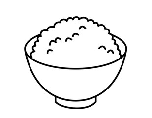 ご飯(線画)