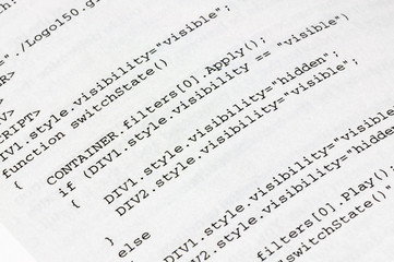 Section of Javascript computer code