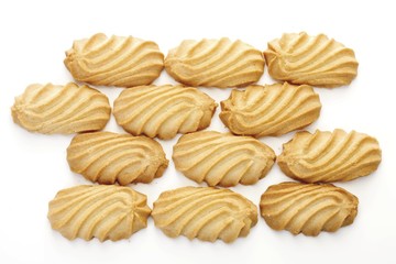 Wavy shortbread biscuits