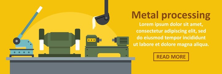 Metal processing factory banner horizontal concept