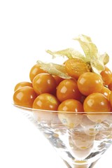 Groundcerries (Physalis) in a glass