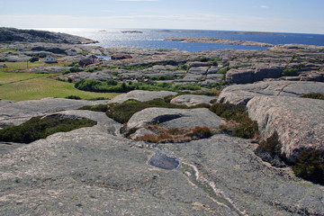 Landscape with granite rocks at the swedish Baltic Sea coast - Europe, Skandinavia, Sweden, West coast, Baltic Sea coast, Bohuslaen, Ramsvik, Fykan,, Europe