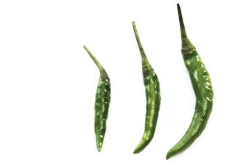 Green hot peppers