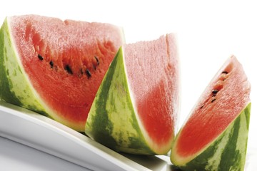 Watermelon slices (Citrullus lanatus)