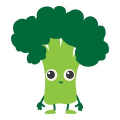 Broccoli icon, cartoon style