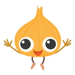 Onion icon, cartoon style