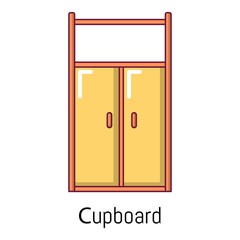 Cupboard icon, cartoon style