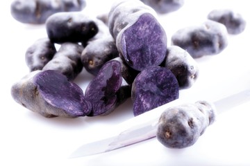 Vitelotte (also called Negresse or Truffle de Chine) Potatoes