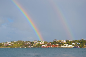 Naklejka na ściany i meble Double rainbow, Hamilton, Bermuda