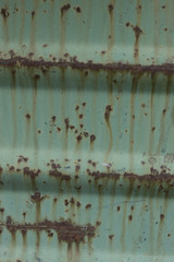 rostiges mint grünes blech