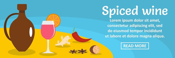 Spiced wine banner horizontal concept