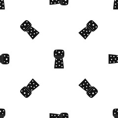 Wooden cork pattern seamless black