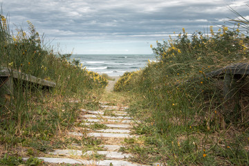 Hidden pathway to beach