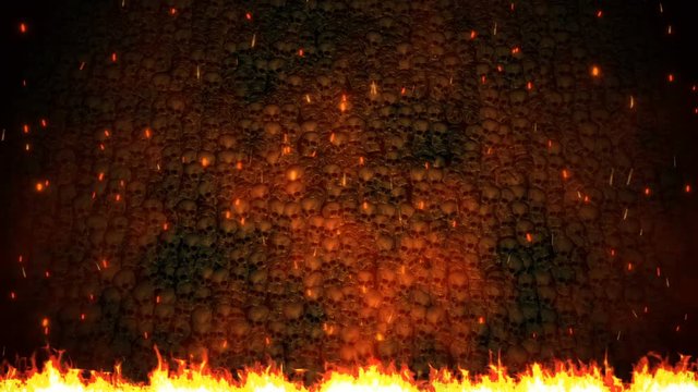 Background of fire particles