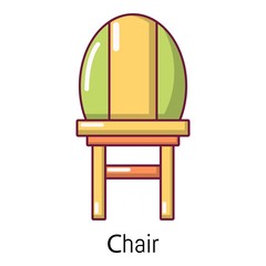 Chair icon, cartoon style